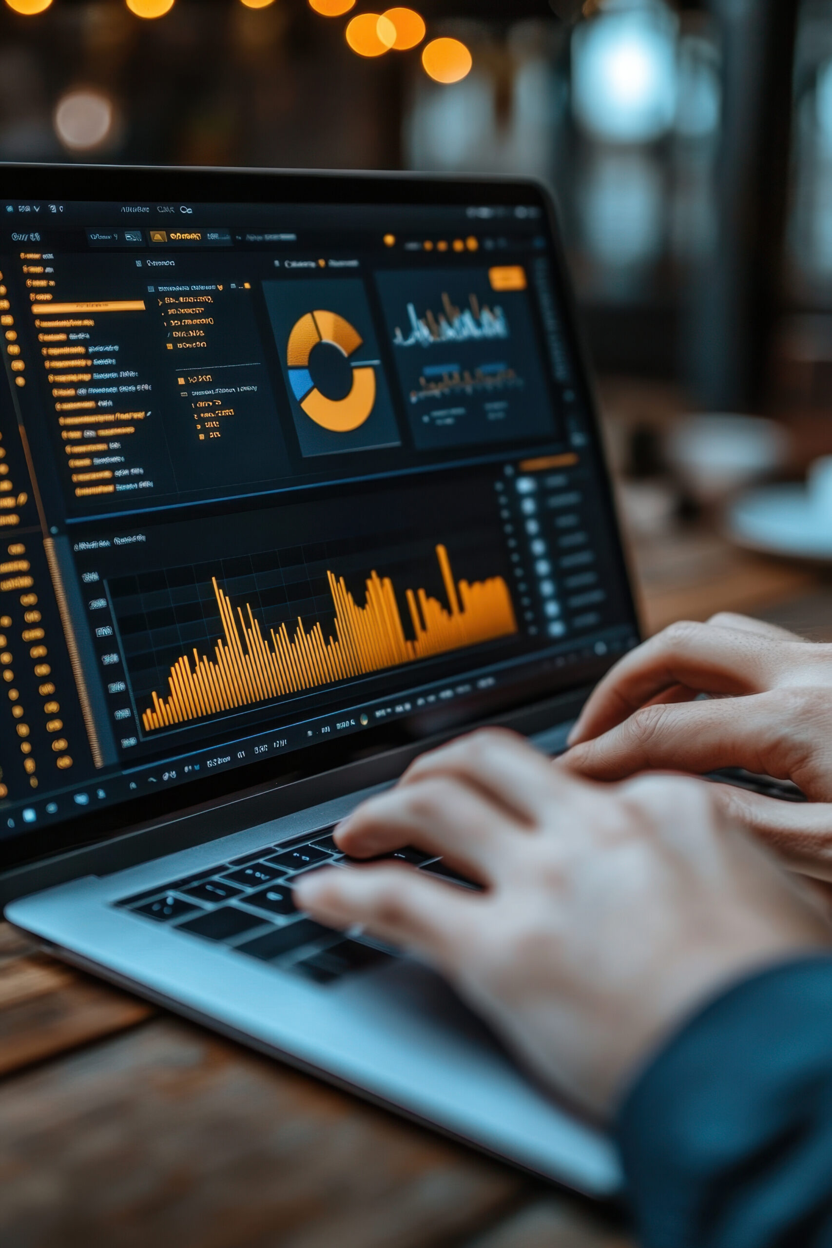 data-analysis-persons-hands-using-laptop-displaying-various-data-visualizations-charts